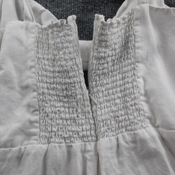 Reformation Dress 12 Pearson Linen Mini Cut Out Tie Strap Romantic Sexy Chic - Picture 8 of 13